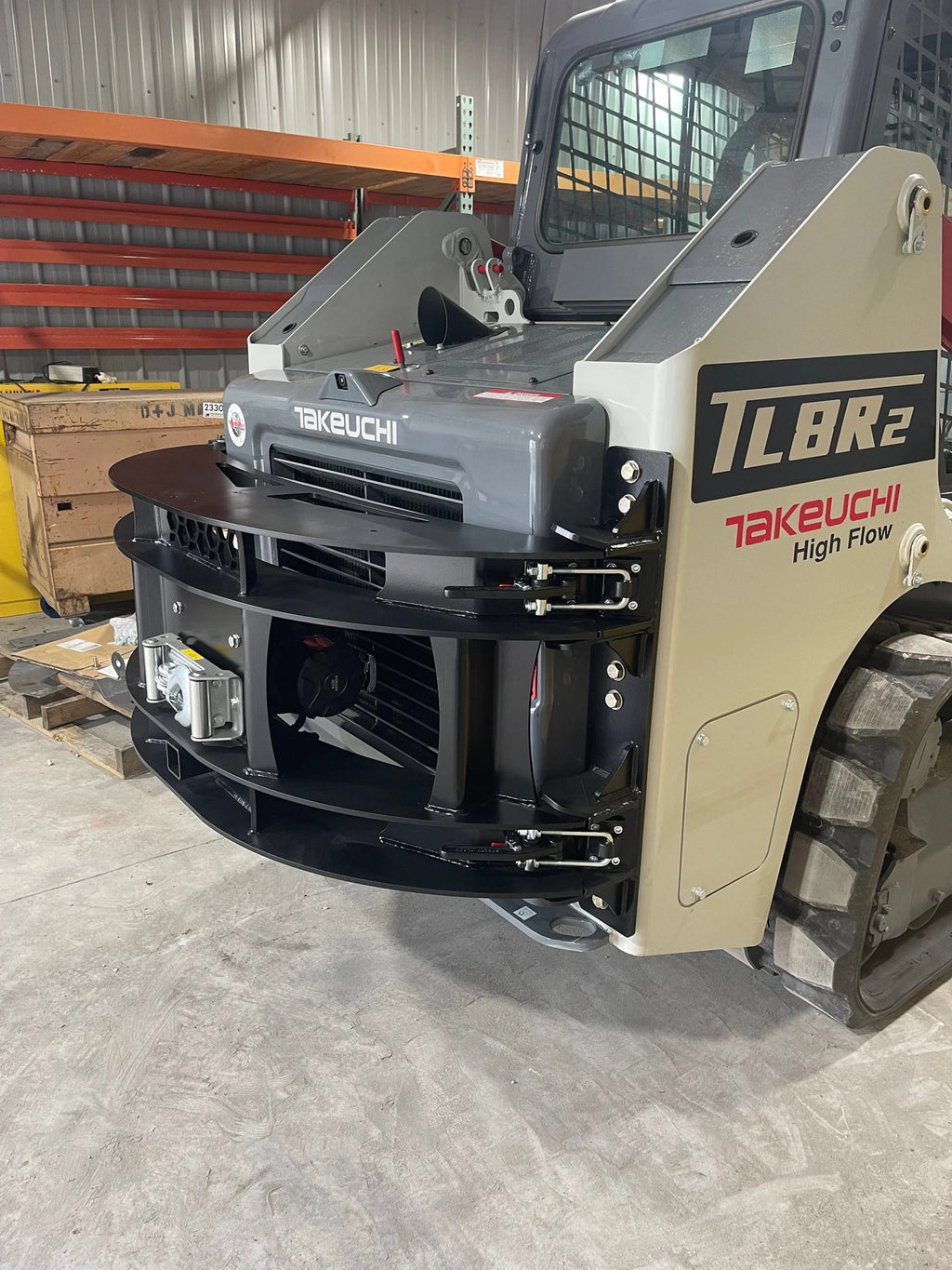 Takeuchi TL8R2 Rear Swing-Out Winch Bumper